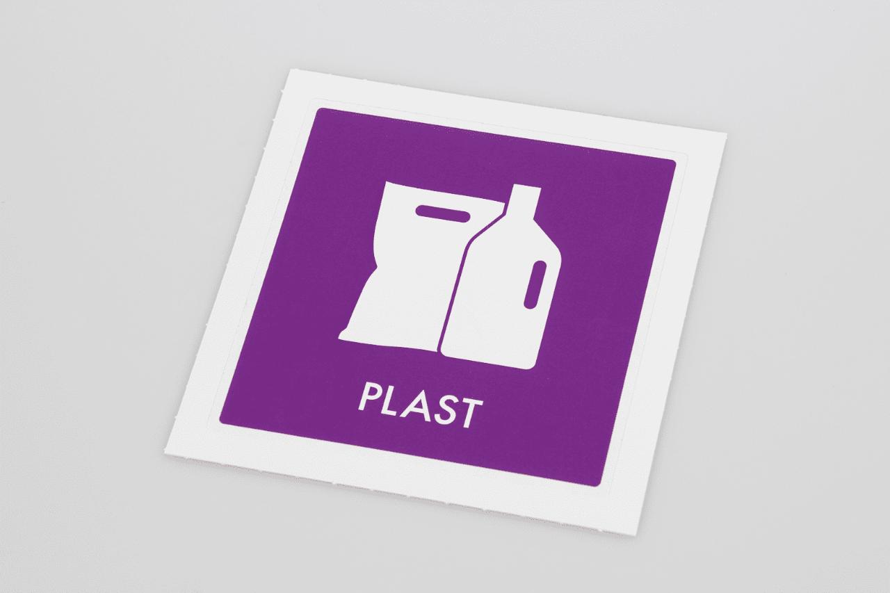 1 stk. AFFALD STICKER 12X12 CM