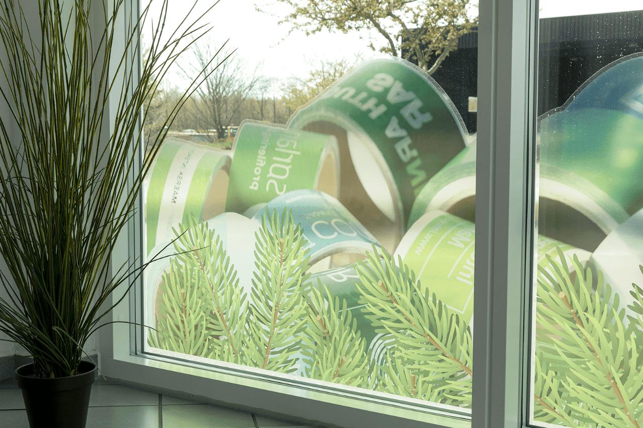 Sticker Transp. eget logo/form 1 m²